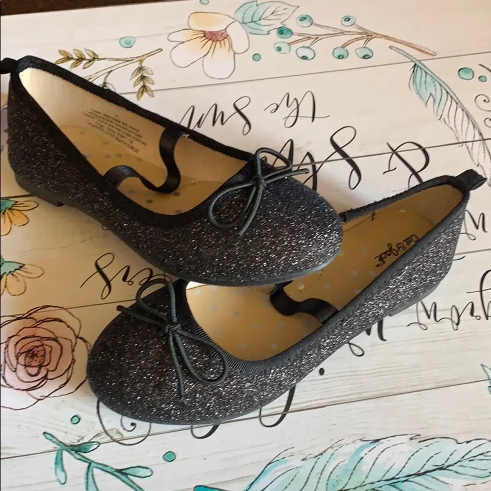 Cat & Jack sparkle‎ little girls ballerina shoes